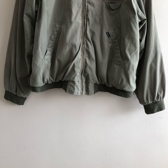 Faconnable Vintage Wool Casual Stretchy Zip Up Bomber Jacket Top Green - Picture 4 of 14